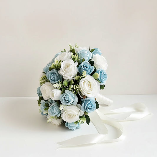 Blue & White Wedding Bouquet
