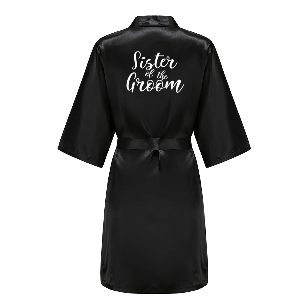 Black Bridal Party Robes