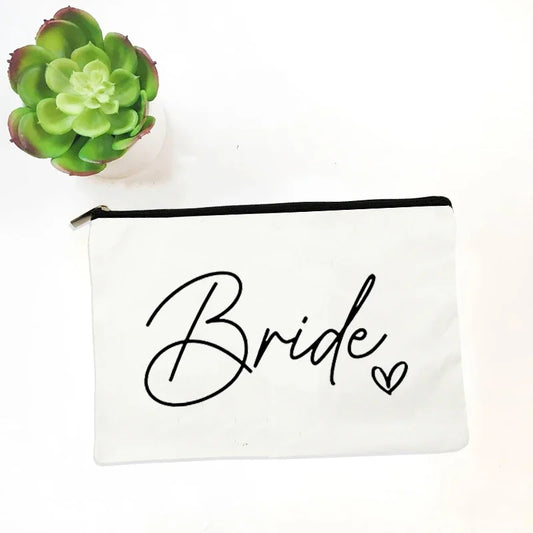 Make up and wash travel bag for bridal party