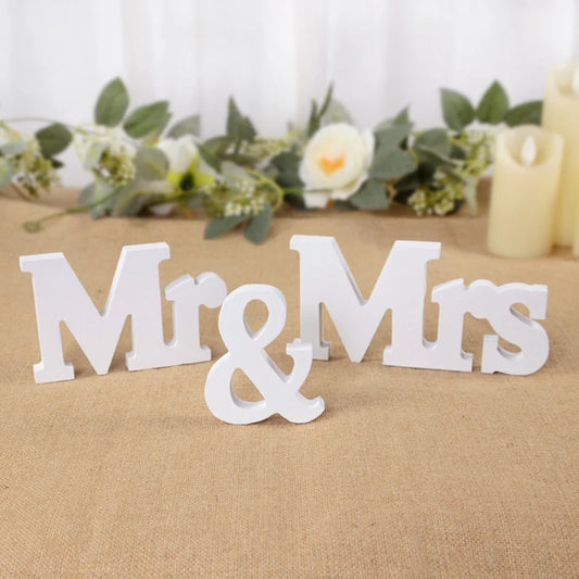 Mr & Mrs White Letter Sign