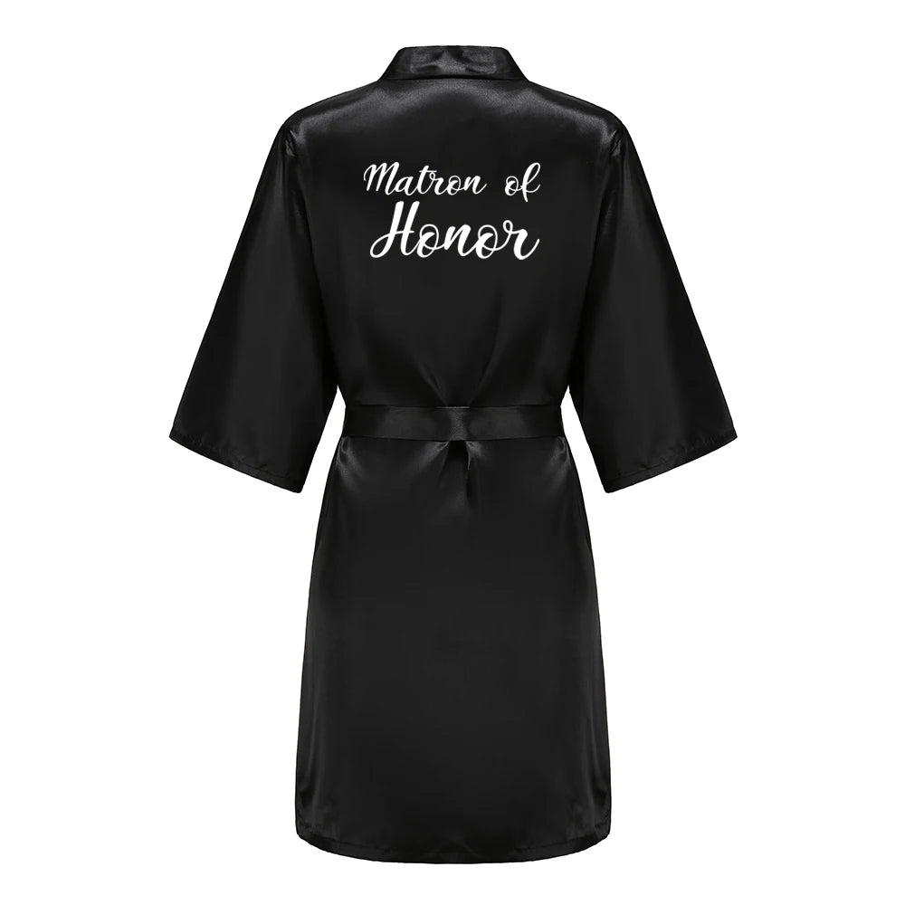 Black Bridal Party Robes