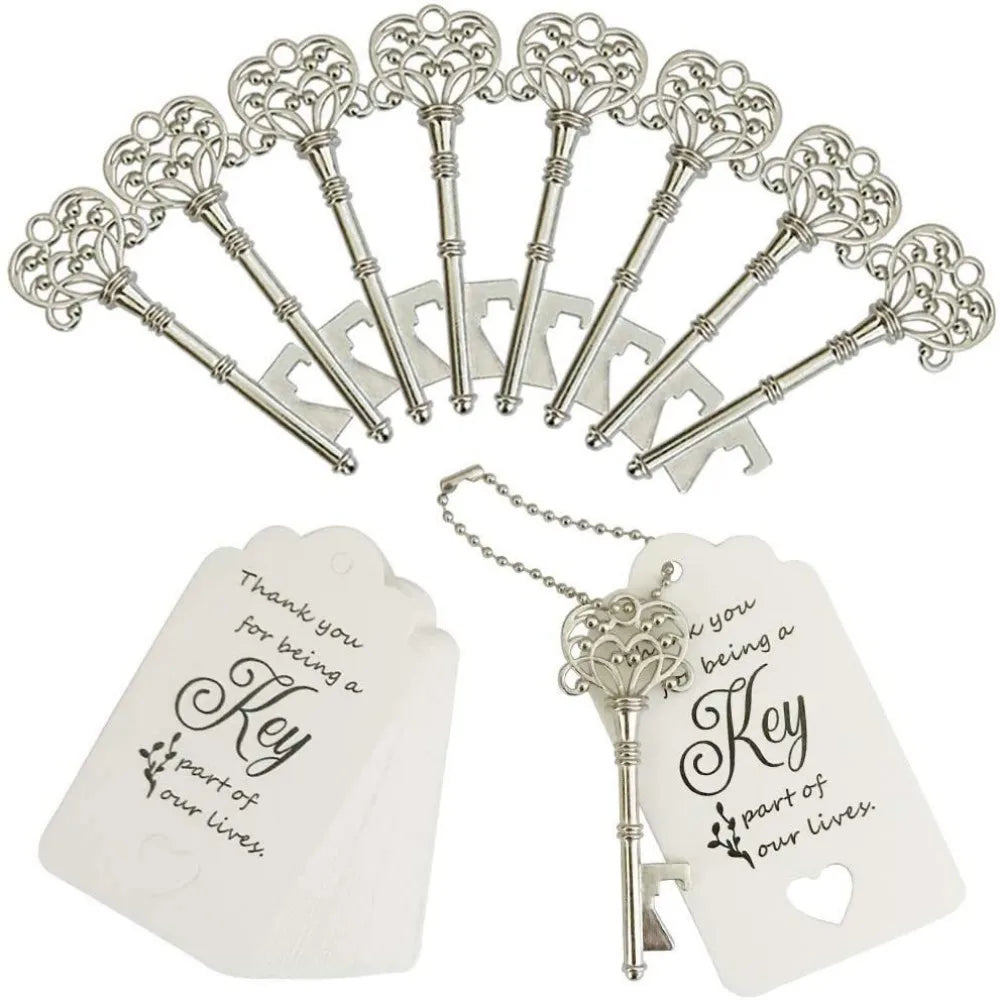 50 Key Bottle Opener Wedding Favours Sets