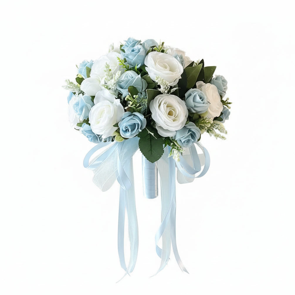 Blue & White Wedding Bouquet