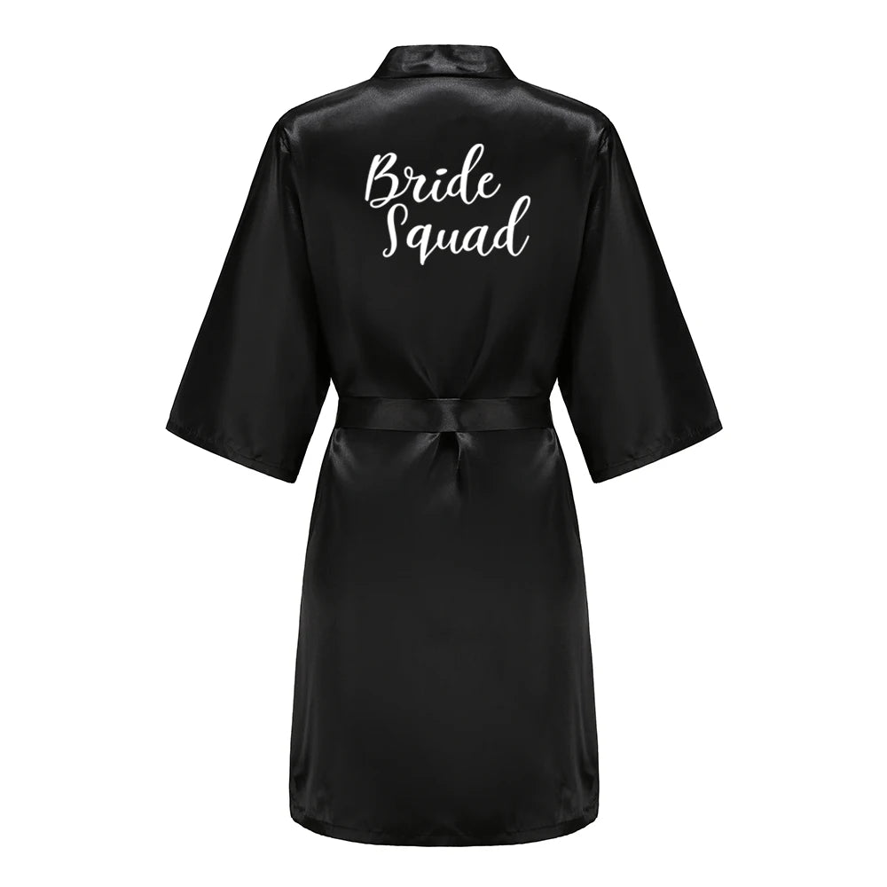 Black Bridal Party Robes