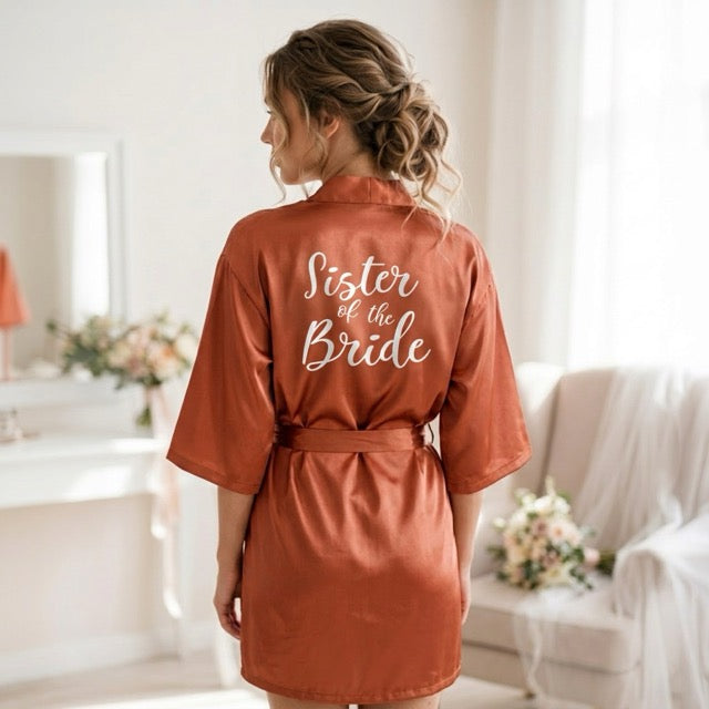 Burnt Orange Bridal Party Robes
